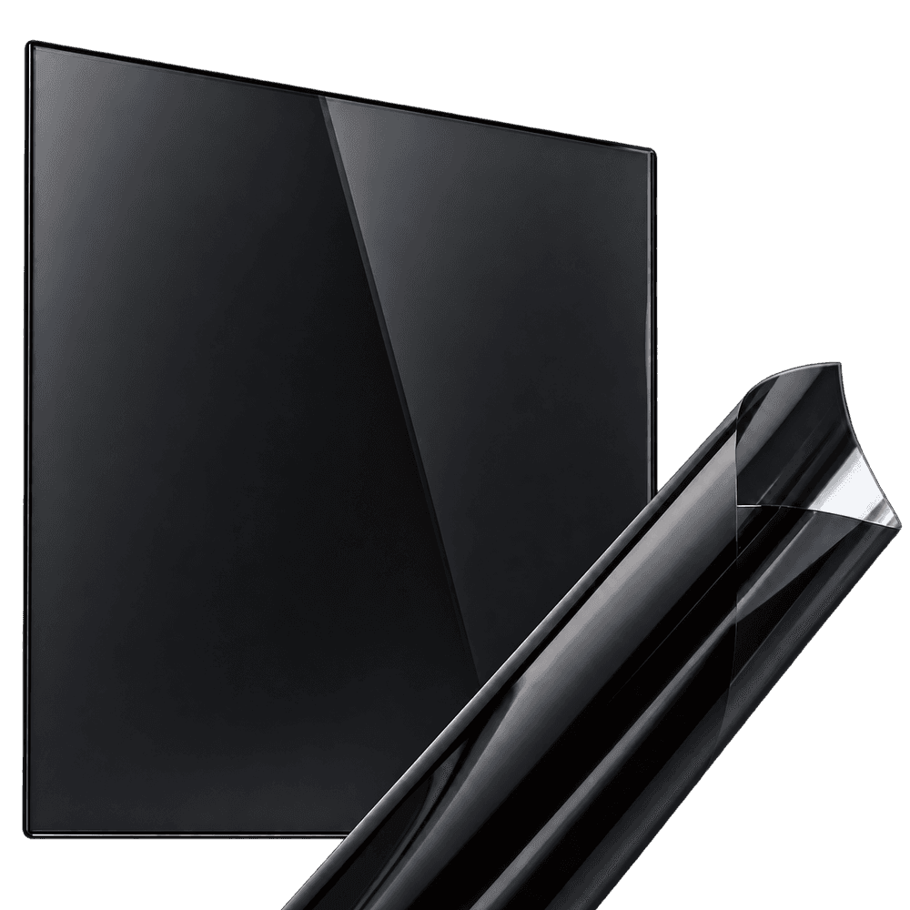 декоративная плёнка чёрный глянцевый CRYSTAL BLACK — тонировка окон квартир, домов и зданий в Ростове-на-Дону